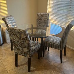 Glass Table And Chairs