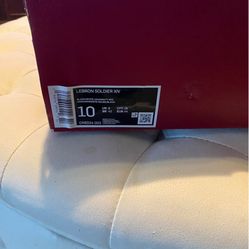 Mens Size 10 Nike Lebron Soldier 14 Black Whitew Red Basketball CK6024 002 $100