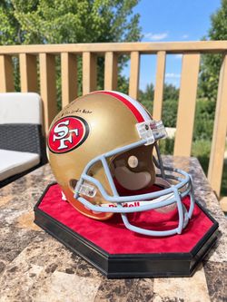 Frank Gore Signed 49ers Full Size Riddell Helmet w/ COA & Display Stand