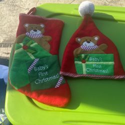 Christmas Stocking In Santa Hat