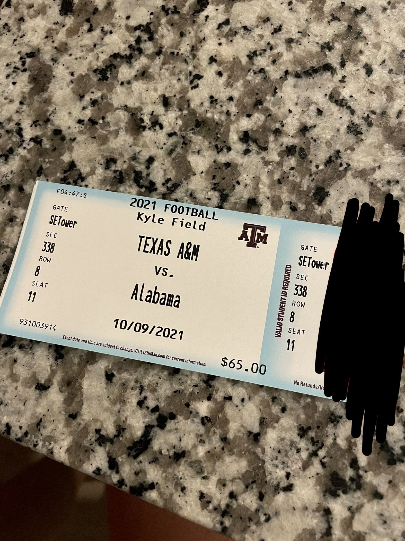 Texas A&M vs. Alabama ticket
