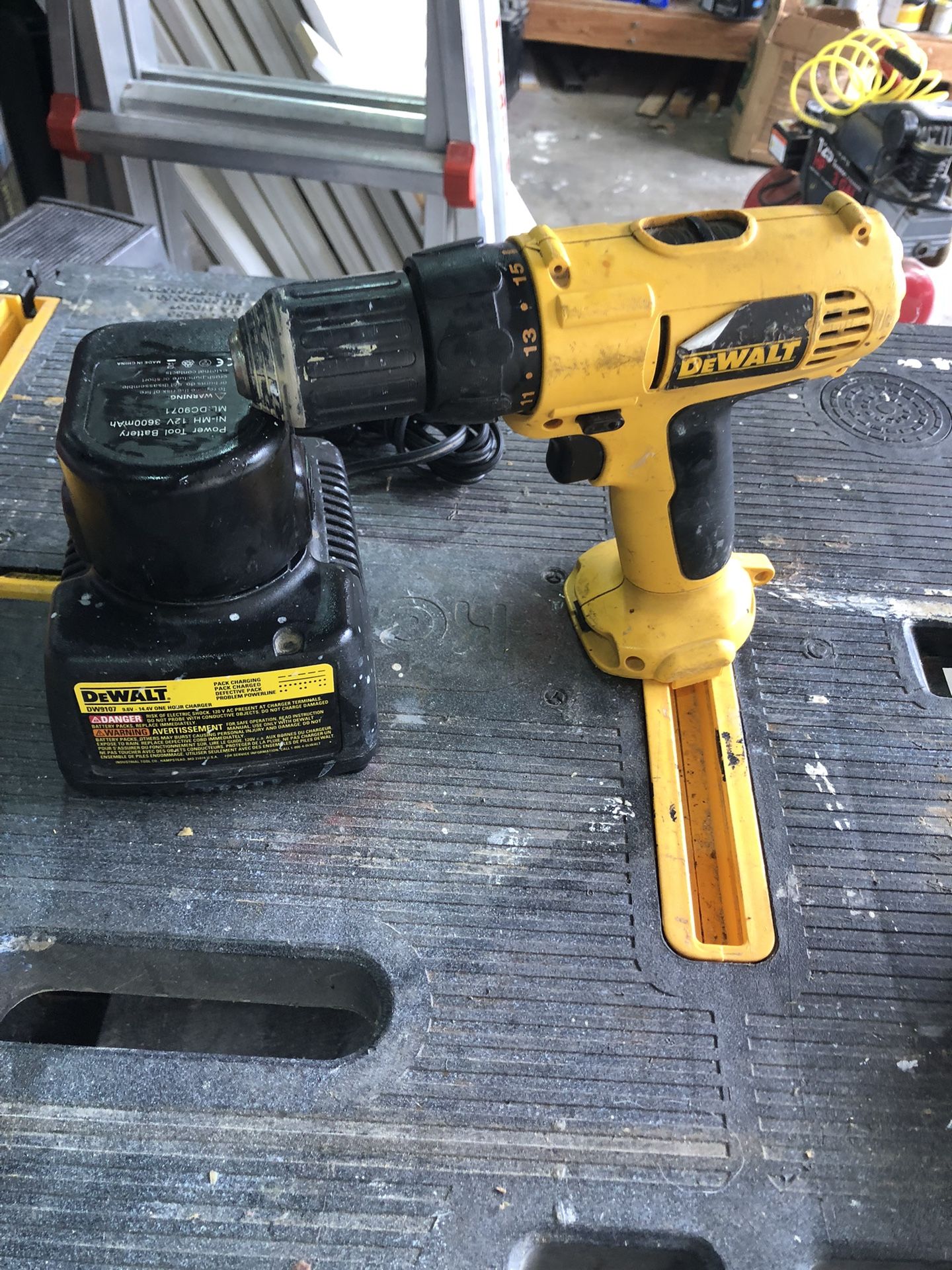 DeWalt cordless drill with battery and charger