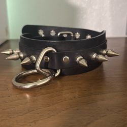 Funk Plus Leather Spiked Choker Collar Punk Bondage 