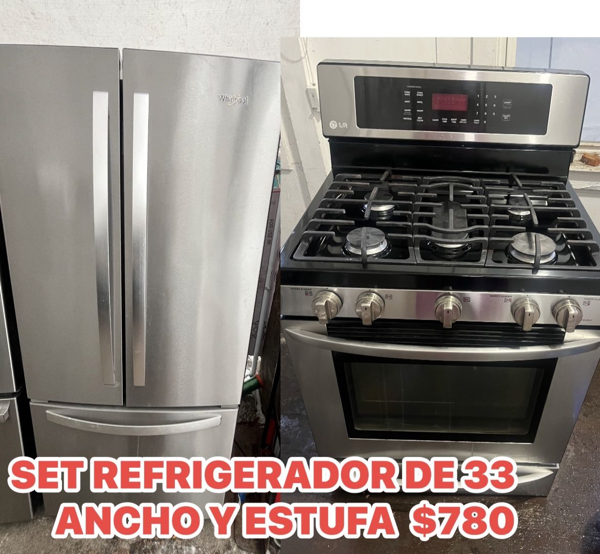 SET REFRIGERADOR 33 DE ANCHO Y ESTUFA EN BUENAS CON DICIONES CON 30 DÍAS DE GARANTÍAS
