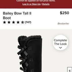 UGGS BAILEY BOW TALL  UGG BOOTS SIZE 7 