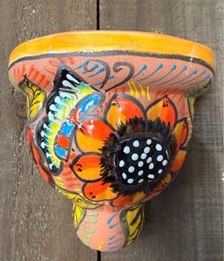Small Talavera Wall Pot Planter