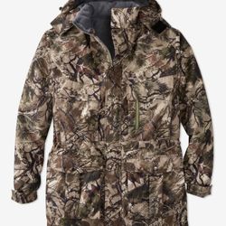 Fleece-Lined Parka with Detachable Hood and 6 Pockets