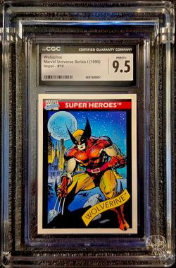 Marvel Universe Impel 1990: Wolverine #10🔑 ROOKIE CARD CGC MINT+ GRADED 🔥🔥🔥