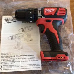 Milwaukee M18 Cordless 18V HAMMER  Drill/Driver  1/2”.  Brand NEW.  Tool Only.  NUEVO.