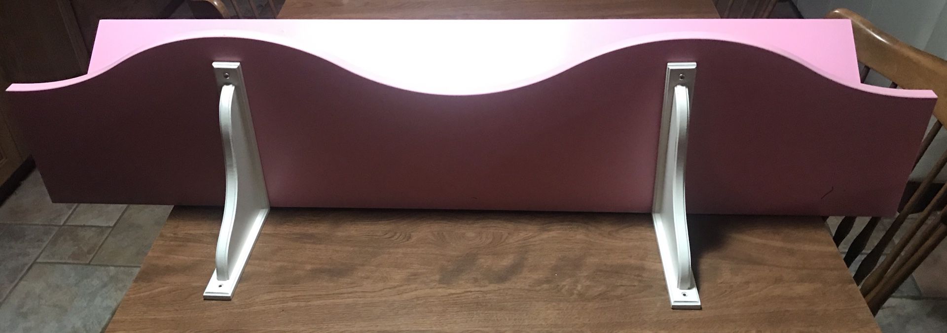 48” wide pink used wall shelves