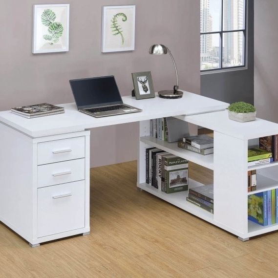 Brand New White L-shaped Desk