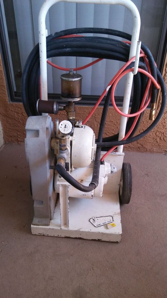 Used Goldblatt Texture Machine 13300 Pattern Pistol W/ Electric Compressor