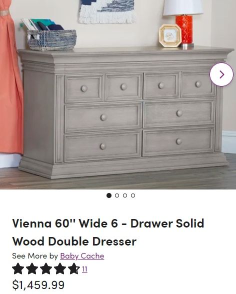 Baby cache vienna dresser sale