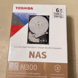 NEW TOSHIBA N300 6TB NAS HDD