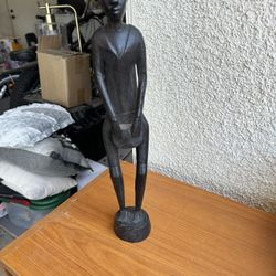 vintage African hand-carved ebony wood 