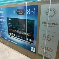 HISENSE 85” QLED SMART GOOGLE TV NEW IN BOX SEALED! 