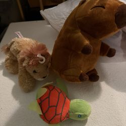 Capybara Small Lion And Turtle Plush Toys Stuffed Animals 