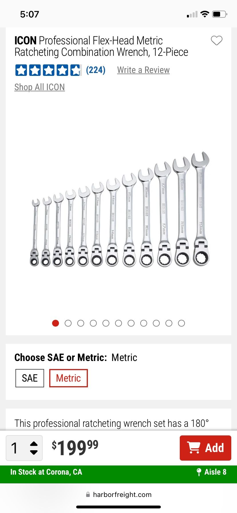 ICON Flex Ratcheting Wrench Set “FIRM”