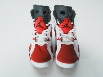 Air Jordan 6 Retro Carmine 2021 White Red Black Kids 2Y 384666-106