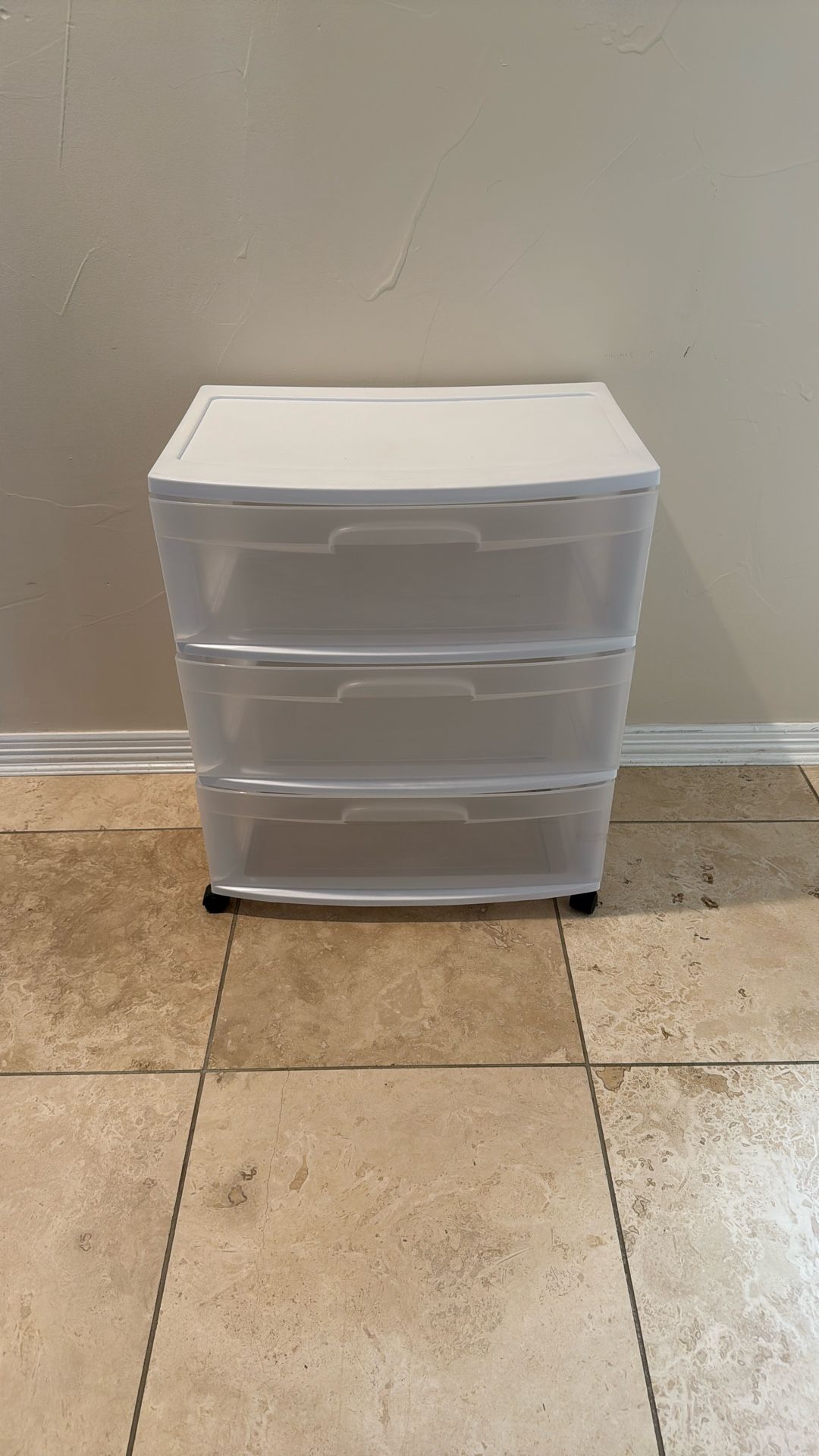 Sterility 3 Drawer Wide Storage White