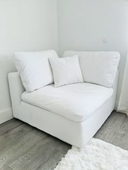 White Down Filled Corner Couch