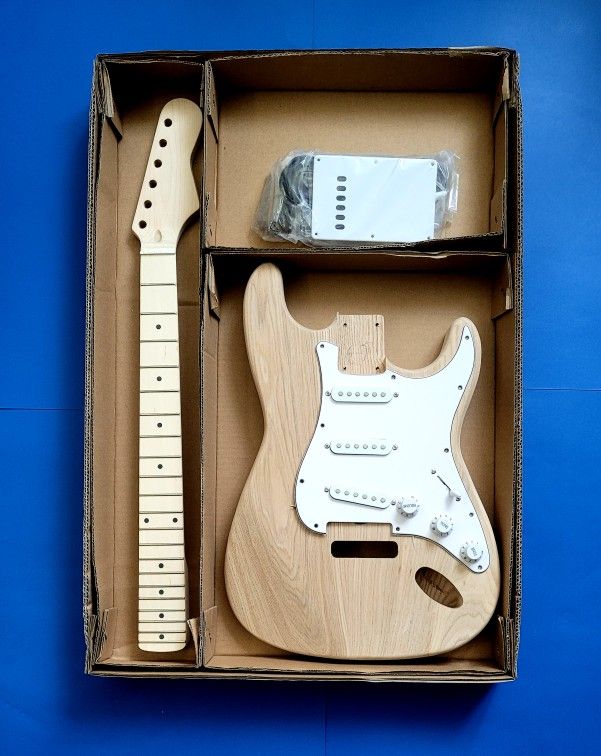 NEW! Fender Style - Strat Shape - DIY Electric Guitar Builders Kit - Complete Kit.