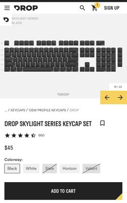 Drop Skylight PBT Keycaps