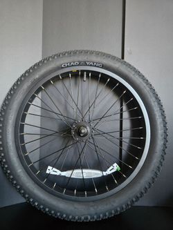 Chao Yang Bicycle E-bike Fat Tire & Wheel 20 x 3.0 (76-406) Black Metal-Spoked Rim New