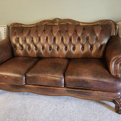 Leather Loveseat And Sofa Set Tuffed 