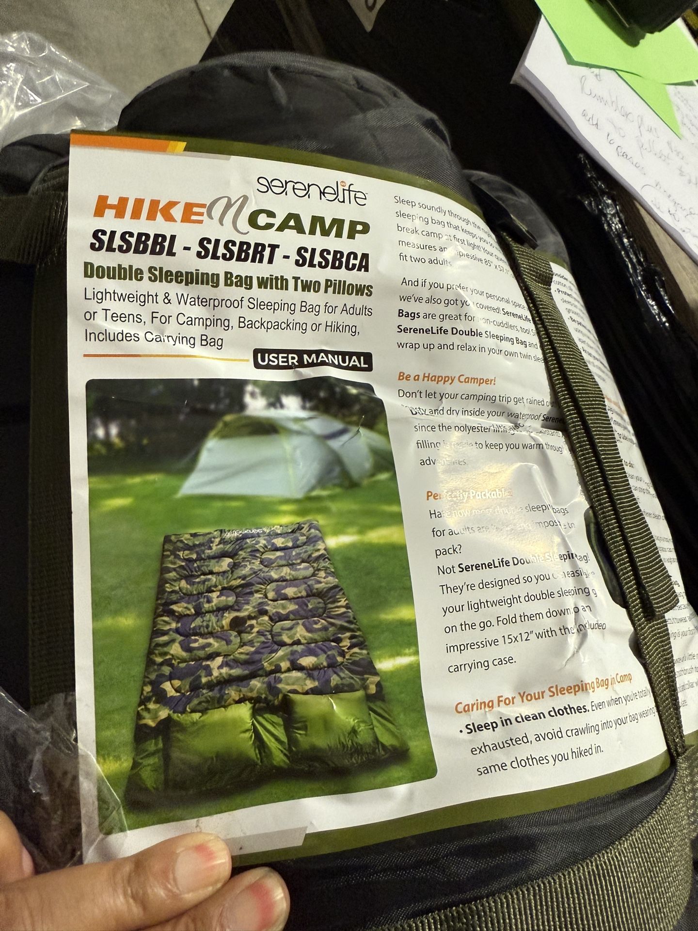 SereneLife Double Sleeping Bag SLSBCA