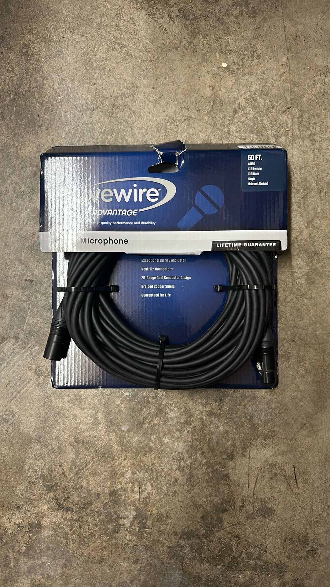 MICROPHONE CABLE 50 Ft