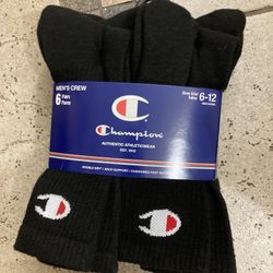 NWT Men’s Champion Crew Socks 6 pairs 