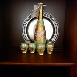 Bohemian Set With Six Goblets. 