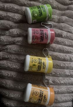 Mini scented disinfectant wipes