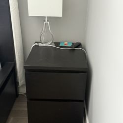 IKEA Nightstand with Lamp