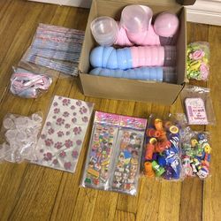 New Kids Party Favors Gifts 30 pc boys girls - pencils, erasers, sharpeners. ballon strings, sticker