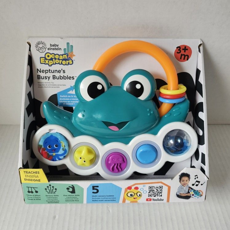 Baby Einstein Ocean Explorers Neptunes Busy Bubbles Activity Toy NEW