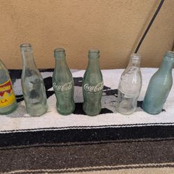Antiques Soda  Bottles Set 5 Pieces 