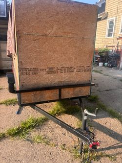 Small Enclosed Utility Trailer with OSB Walls