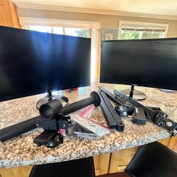 Two Samsung 27 Curved Monitor 