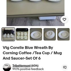 Corning wear Teacup Set