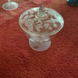 Vintage Avon Hummingbird Candy Dish With Lid 