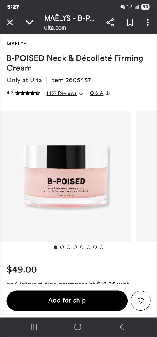 B-Poised Neck&Decollete Firming Cream
