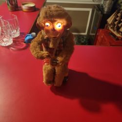 Vintage 1950s Blowing Monkey Toy