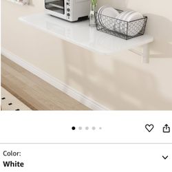 Laundry Room Folding Table，Wall Mounted Folding Table for Small Spaces，Fold Down Table Wall Mounted，Wall Mounted Folding Desk for Laundry Room, Home O