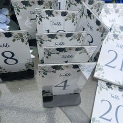 Blue Table numbers
