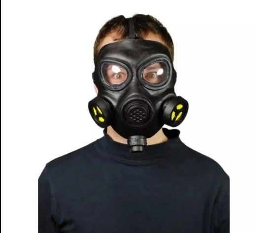 STEAMPUNK BLACK HALLOWEEN BIOHAZARD GAS MASK FACE MASK COSTUME