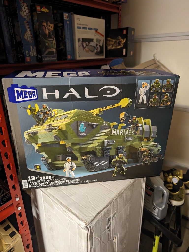 Megabloks New Sealed MEGA Halo Infinite Unsc Elephant Sandnest Tank with 2041 Pieces Lego