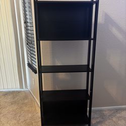 Black storage shelf