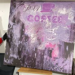 Large Canvass Abstract Art- SQUARE - 4’x4’ - COFFEE - Storage Room Moving Sale!